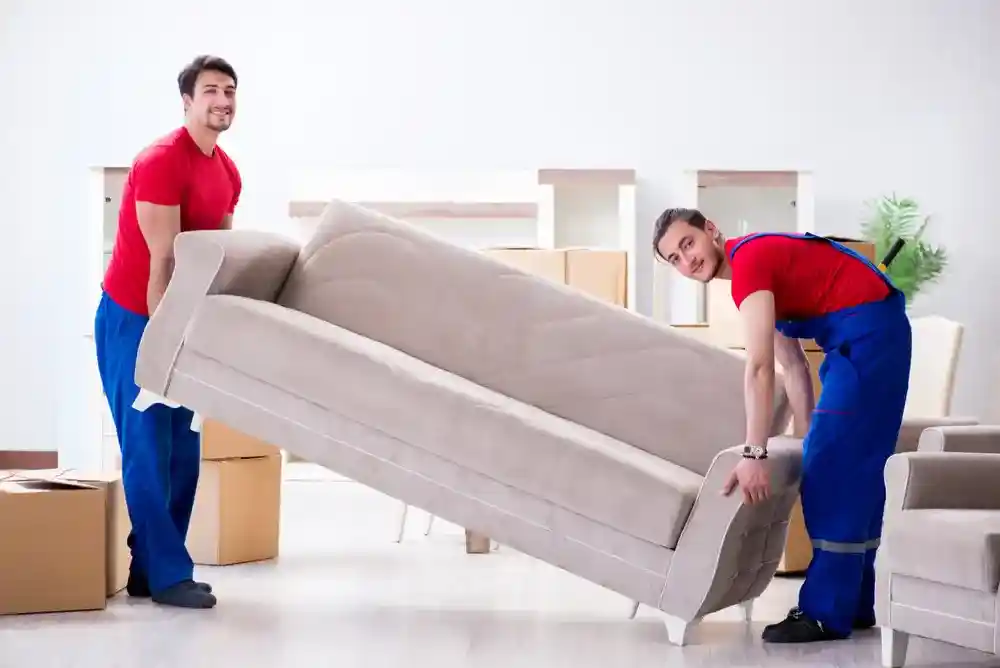 Furniture being unloaded during a residential move
